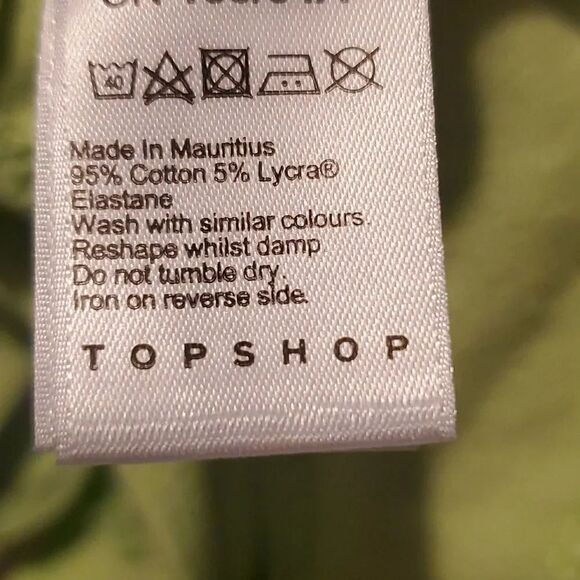 TOPSHOP Neon Green Crop Top-Ladies Size Petite 4 - Picture 5 of 5